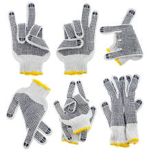 cotton pvc dot working gloves